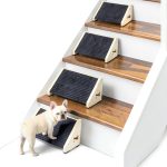 INRLKIT Wood Dog Ramp Gray Pet Safety Stairs 154lb Capacity-0