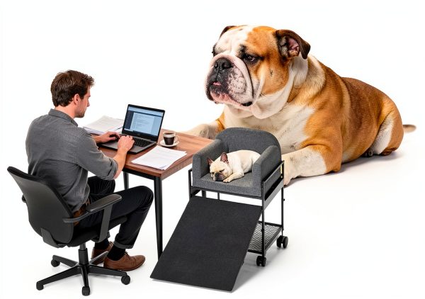 Jingteng Adjustable Dog Ramp Gentle Incline Senior Pets-4