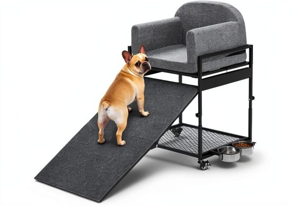 Jingteng Adjustable Dog Ramp Gentle Incline Senior Pets-0