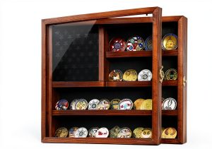 Dononr Wooden Coin Display Case Office Product-0