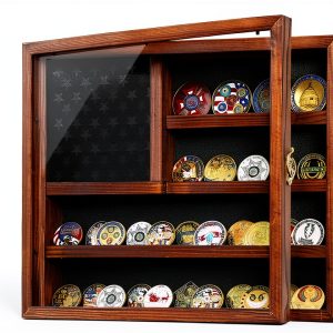 Dononr Wooden Coin Display Case Office Product-0