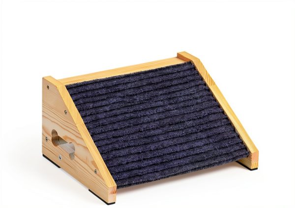 INRLKIT Wood Dog Ramp Gray Pet Safety Stairs 154lb Capacity-7