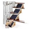 INRLKIT Wood Dog Ramp Gray Pet Safety Stairs 154lb Capacity-6