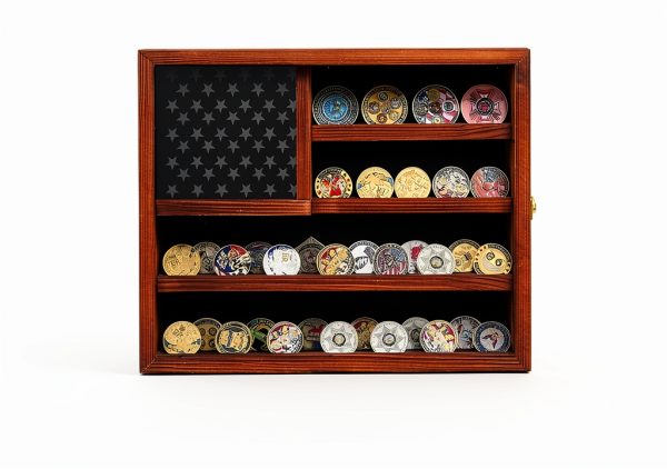 Dononr Wooden Coin Display Case Office Product-3