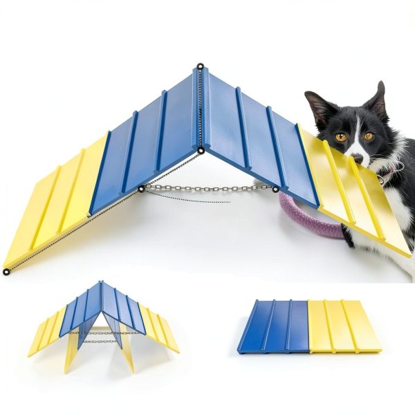 Koretech Dog Agility Ramp Adjustable Foldable Training-2