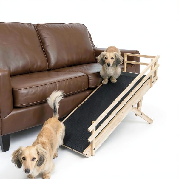 DoggoRamps Couch Ramp Solid Maple Adjustable for Small Dogs-1