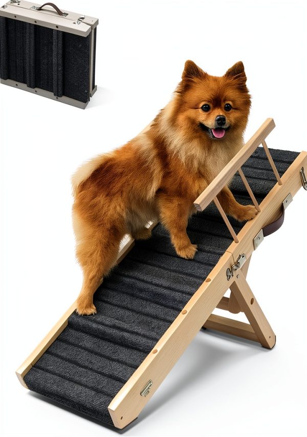 Dog Safety Ramp Mousterian Foldable Wood Design-0