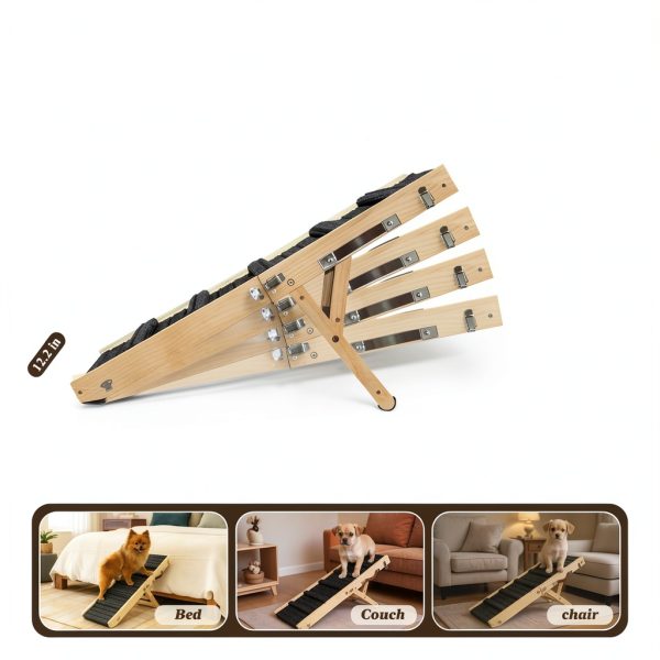 Dog Safety Ramp Mousterian Foldable Wood Design-2