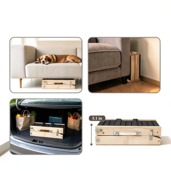 Dog Safety Ramp Mousterian Foldable Wood Design-4