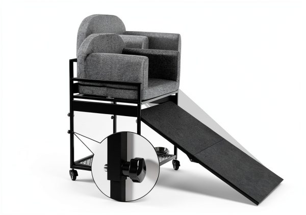 Jingteng Adjustable Dog Ramp Gentle Incline Senior Pets-1