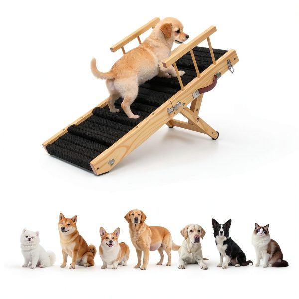 Dog Safety Ramp Mousterian Foldable Wood Design-5