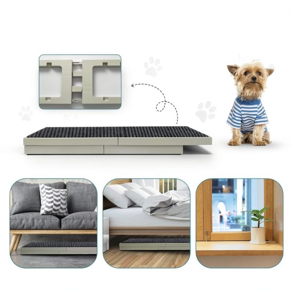 Kacoomi Dog Safety Ramp Adjustable Height Foldable Pet Ramp-5