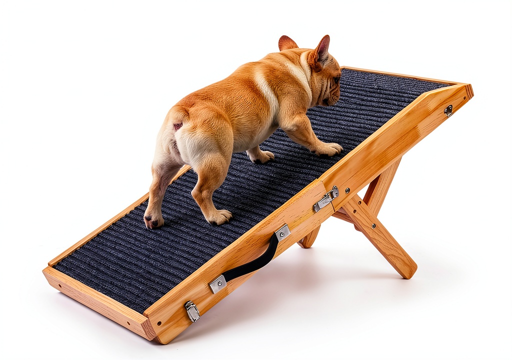 Pet using the ramp