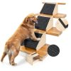 Coositel Dog Ramp for Stairs Bamboo Anti-Slip Pet Safety-2