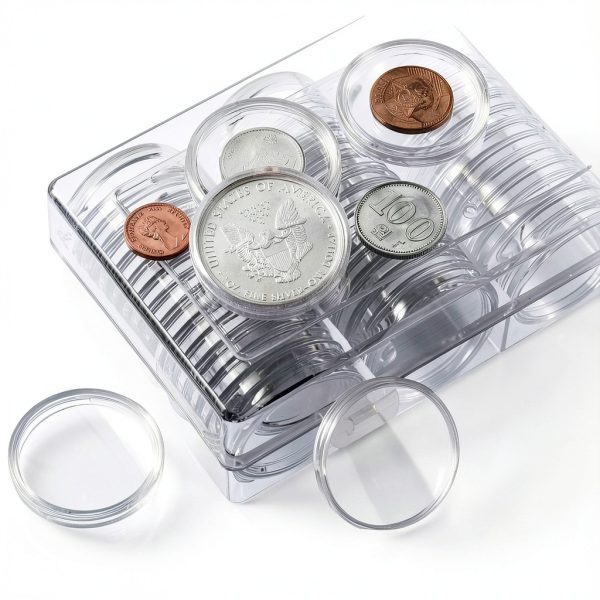 Coin Capsules Hicarer Plastic Coin Storage-2