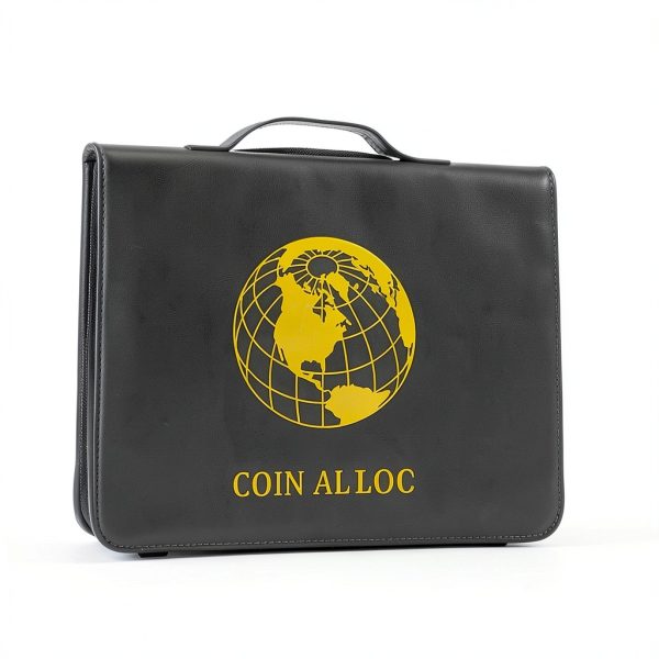 Coin Collection Album Xxmbbjy PU Leather Zipper-1