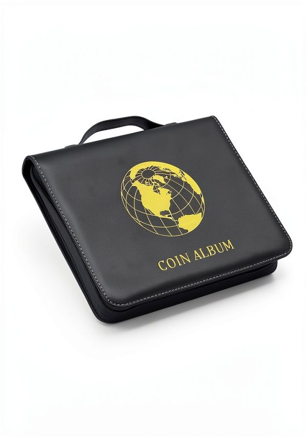 Coin Collection Album Xxmbbjy PU Leather Zipper-2