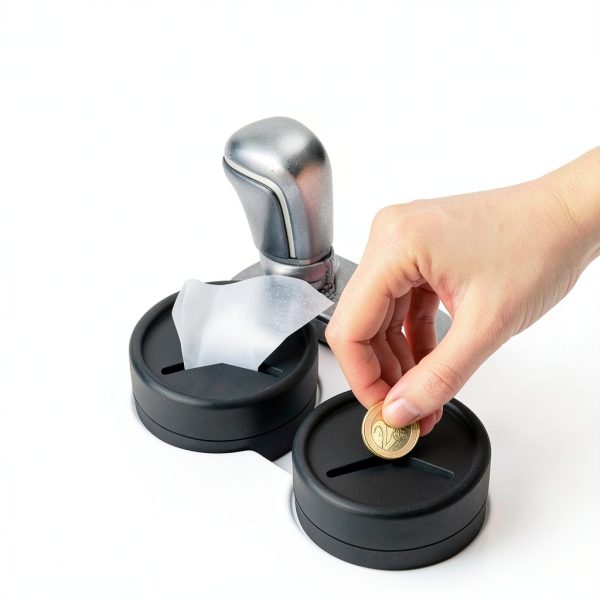 Marsrut Plastic Coin Box Mini Piggy Bank Black-3
