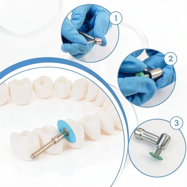 GENERIC Dental Polishing Discs Kit with Assorted Grits Plastic Mandrel-1