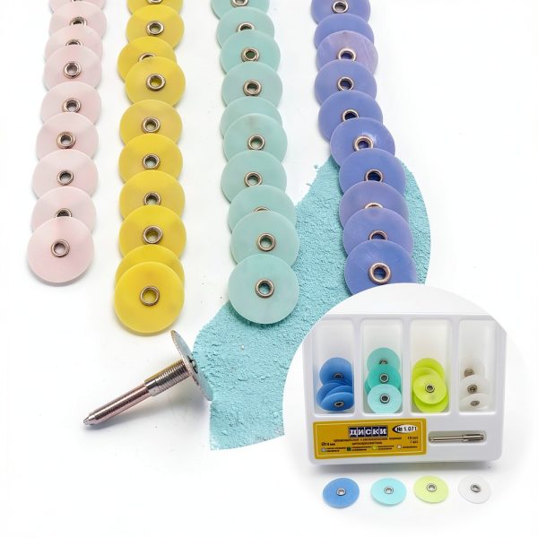 GENERIC Dental Polishing Discs Kit with Assorted Grits Plastic Mandrel-3