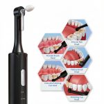 Electric Tooth Polisher, Plaque Remover for Teeth Whitening, Teeth Polishing Kits 4 Speed Modes，Rechargeable Dental Polisher for Cleaning, Waterproof Tooth Polish Tools with 5 Brush Heads& LED Light-0